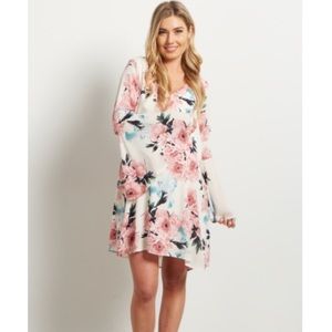 PinkBlush Maternity Trumpet Sleeve Dress